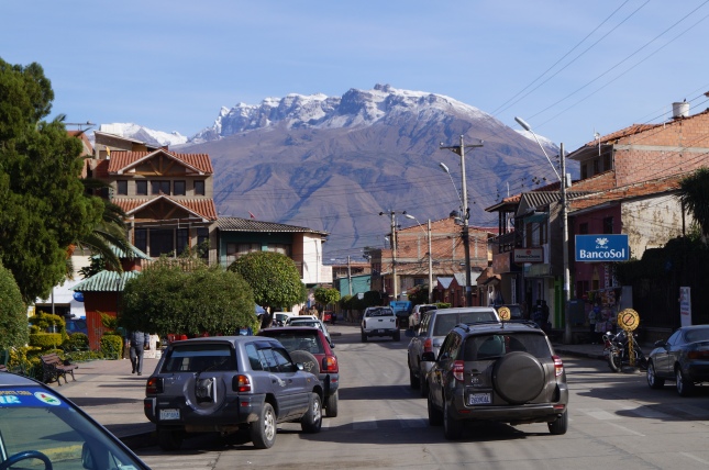 Image of Tiquipaya's snow-capped hills the morning of the final day of the mission