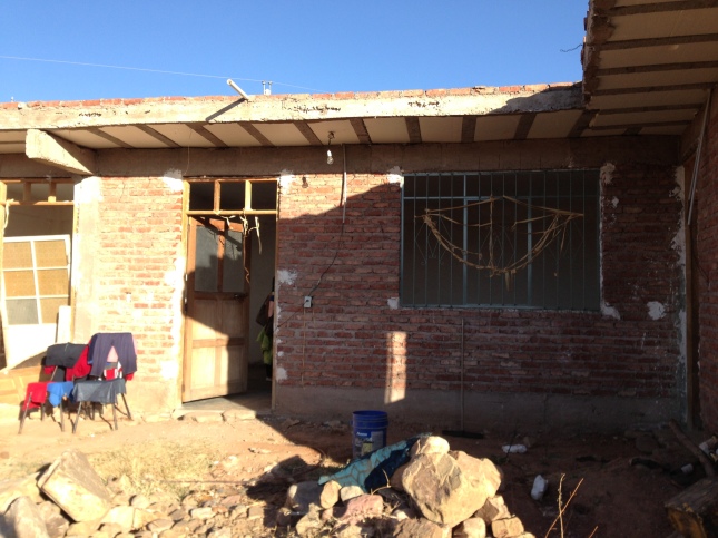 Norma and Elmer's house, still in construction. Work was put on hold while Norma recovered her health and returned to work.